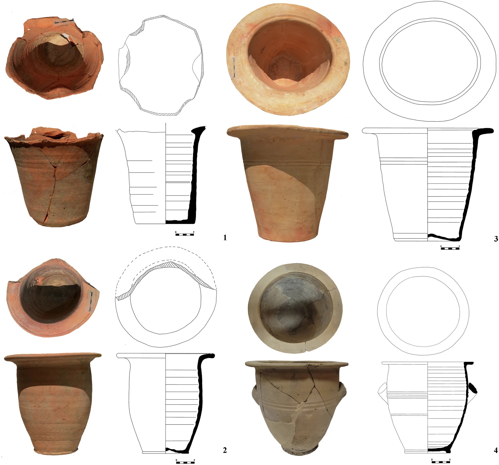 example photos and line drawings of Roman chamber pots example photos and line drawings of Roman chamber pots